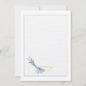 Slate Blue Ferns-uitnodiging Kaart (Achterkant)