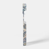 Slate Blue Floral Personalized  iPhone Hoesje (Linkerkant)