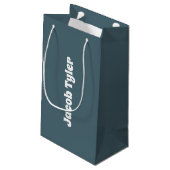 Slate Blue  Gift Bag Klein Cadeauzakje (Achterkant Gekanteld)