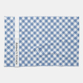 Slate Blue Gingham Buffalo Check Theedoek (Horizontaal)