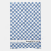 Slate Blue Gingham Buffalo Check Theedoek (Verticaal)