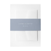 Slate Blue Grey Personalized Wedding Uitnodigingen Wikkel (Voorkant Voorbeeld)