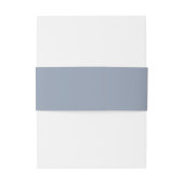 Slate Blue Grey Personalized Wedding Uitnodigingen Wikkel (Achterkant Voorbeeld)