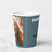 Slate Blue Happy Birthday Papieren bekers (Rechts)