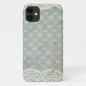 Slate Blue Lace Case-Mate iPhone Case (Achterkant)