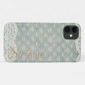 Slate Blue Lace Case-Mate iPhone Case (Achterkant (horizontaal))