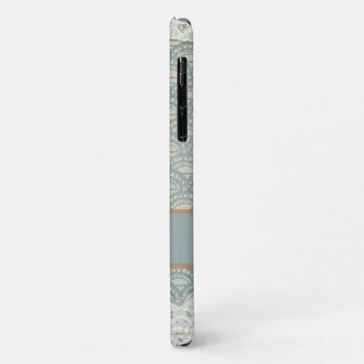 Slate Blue Lace II Case-Mate iPhone Case (Achterkant/links)