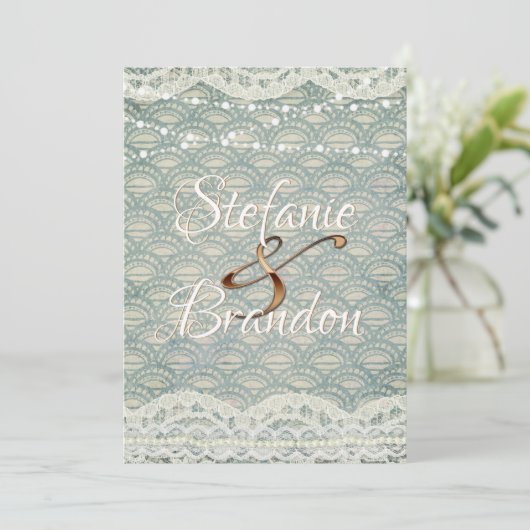 Slate Blue Lace Kaart (Staand voorkant)