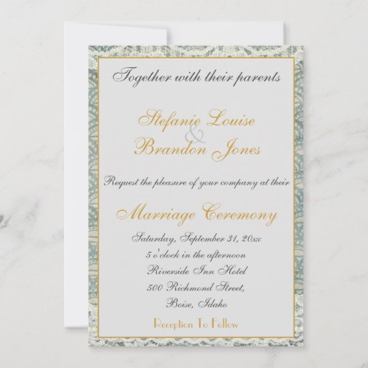 Slate Blue Lace Kaart (Achterkant)