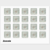 Slate Blue Lace Vierkante Sticker (Vel)