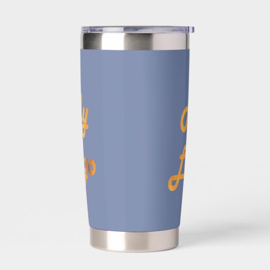 Slate blue logo zakelijk geïsoleerde drinkbeker (Links)