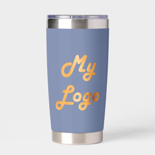 Slate blue logo zakelijk geïsoleerde drinkbeker (Achterkant)