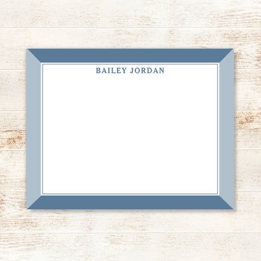 Slate Blue Mannen Notitiekaartje