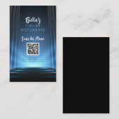Slate Blue Menu Restaurant QR Code Zakelijk Teken Visitekaartje (Voorkant / Achterkant)