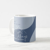 Slate Blue Neem de hoge weg Koffiemok (Voorkant links)