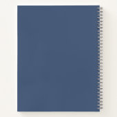 Slate Blue Neem de hoge weg Motivatie Notitieboek (Achterkant)