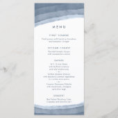 Slate Blue Ombre | Minimalistisch Boho Wedding Menu (Voorkant)