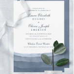 Slate Blue Ombre Waterverf Wedding Invitations Kaart<br><div class="desc">Leegblauw ombre waterverf huwelijksuitnodigingkaarten,  deel van ons gekleurde moderne waterverf bruiloft collectie. Met stoffige blauw-grijze tinten,  aangebracht in schilderige streken van elegante waterverf was,  voorzien van eenvoudige klassieke tekst.</div>