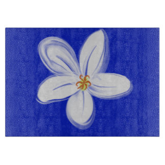 Slate Blue Orchid decoratieve glazen snijplank