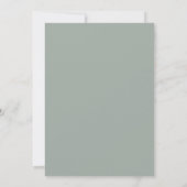 Slate Blue Painterly Bloom Wedding Kaart (Achterkant)