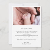 Slate Blue Photo Collage Baby Announcement Card Kaart (Achterkant)