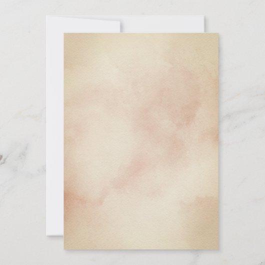 Slate Blue Sage Groen Rustieke Waterverf Bloemen Kaart (Achterkant)