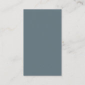Slate Blue Simple Minimalist Monogram Visitekaartje (Achterkant)