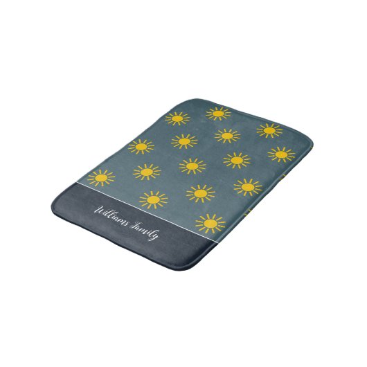 Slate Blue Sunburst Badmat (Gekanteld)