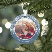 Slate Blue Sweater Pattern | Foto Ornament