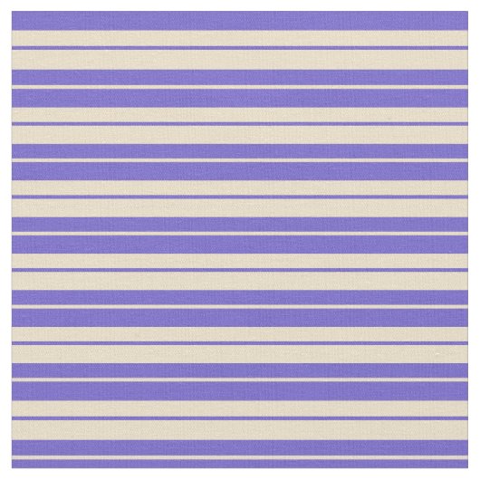 Slate Blue & Tan Stripes Pattern Stof (Close Up)
