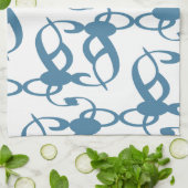 Slate Blue Tribal Lace Theedoek (Gevouwen)