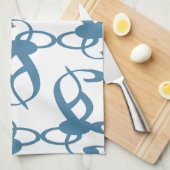 Slate Blue Tribal Lace Theedoek (Quarter Fold)
