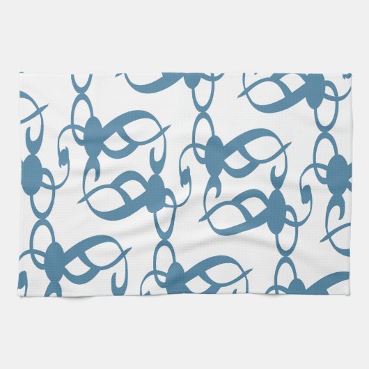 Slate Blue Tribal Lace Theedoek (Horizontaal)