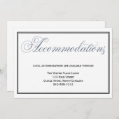 Slate Blue Trouwaccommodatiekaart Kaart (Voorkant / Achterkant)