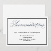 Slate Blue Wedding Accommodations Enclosure Kaart (Voorkant / Achterkant)