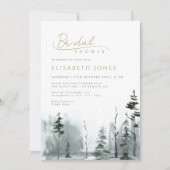 Slate Blue Winterlandschap Woodland Vrijgezellenfe Kaart (Voorkant)