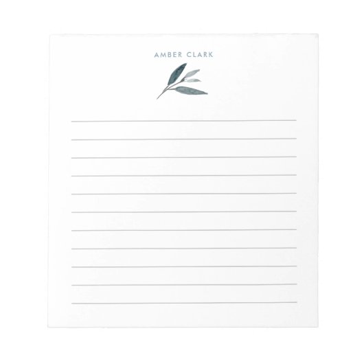 Slate botanische stoffen | Geld Notitieblok (Voorkant)