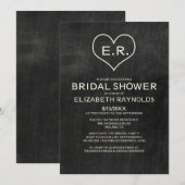 Slate Bridal Shower Invitations Kaart (Voorkant / Achterkant)