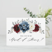 Slate Burgundy Ivory Ben je mijn dienstmeisje? Kaart (Staand voorkant)