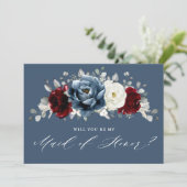 Slate Burgundy Ivory Ben je mijn dienstmeisje? Kaart (Staand voorkant)