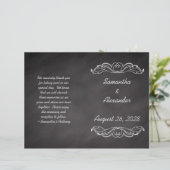Slate Chalkboard bruiloft programma (Staand voorkant)