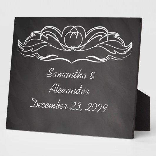 Slate Chalkboard Wedding Fotoplaat (Zijkant)