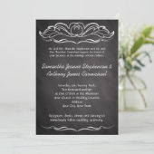 Slate Chalkboard Wedding Kaart (Staand voorkant)