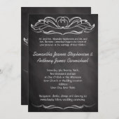 Slate Chalkboard Wedding Kaart (Voorkant / Achterkant)