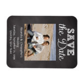 Slate Chalkboard Wedding Save the Date Magneet (Horizontaal)
