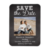 Slate Chalkboard Wedding Save the Date Magneet (Verticaal)