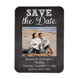 Slate Chalkboard Wedding Save the Date Magneet
