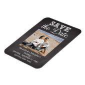 Slate Chalkboard Wedding Save the Date Magneet (Linkerzijde)