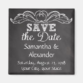 Slate Chalkboard Wedding Save the Date Magneet (Voorkant)