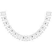 Slate Confetti Waterverf Stippen Bunting Flag Vlaggetjes (Alle)